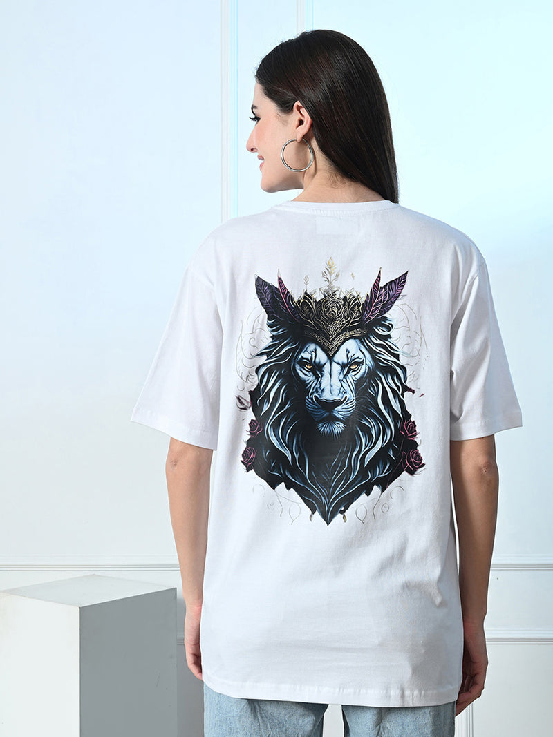 Classic 100% Cotton Lioness T-shirt – White