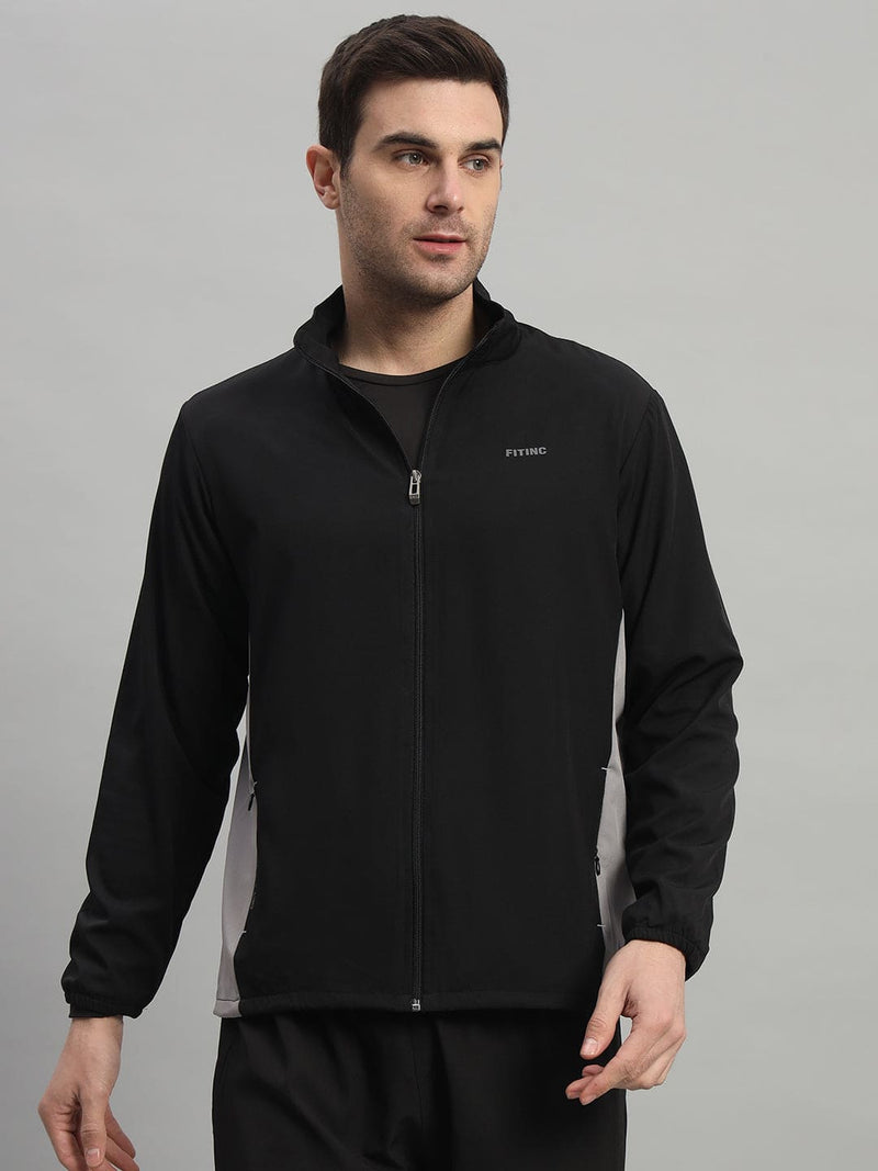 Buy Men Sports Jacket With Zipper & Hooded Lightweight Sport Jacket.. (L,  Black) at Amazon.in