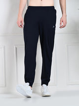 FITINC Zipper Pockets Cotton Jogger for Men - Navy Blue