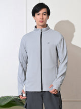 FITINC Sunscreen Jacket with Thumb Hole & Coolrush Technology - Light Grey