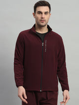 FITINC Sports Jacket for Men with Two Hidden Zipper Pockets - Wine