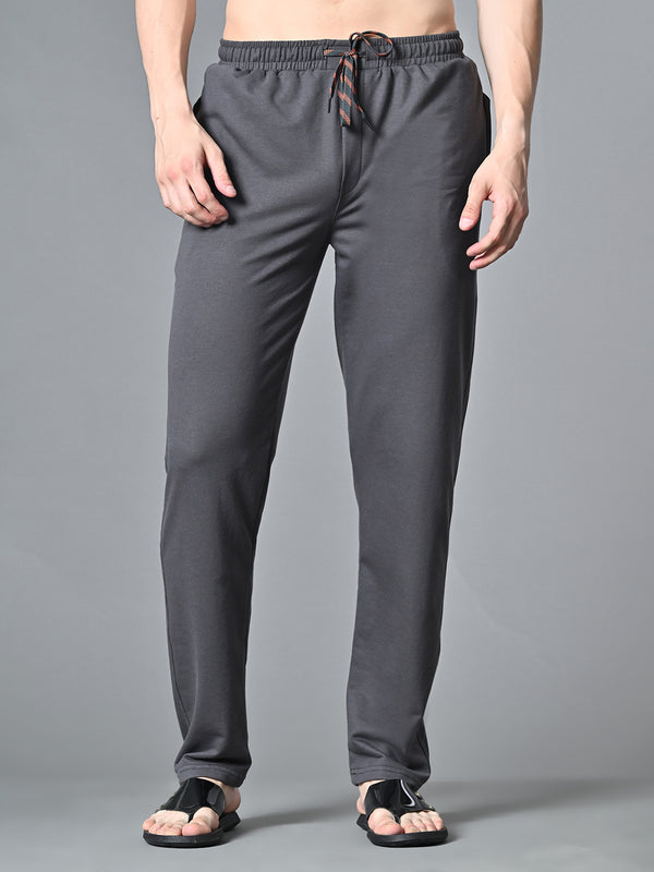 Essential Regular Fit Cotton Track Pant - Charcoal