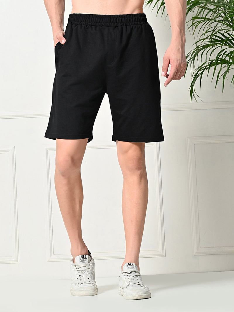 Easy Multi-Pocket Cotton Shorts – Black