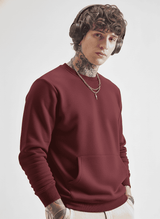 Ultra-Warm Fleece Sweatshirt - Wine
