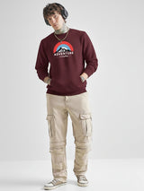 Ultra-Warm Fleece Sweatshirt - Wine - Adventure