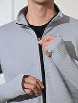 FITINC Sunscreen Jacket with Thumb Hole & Coolrush Technology - Light Grey