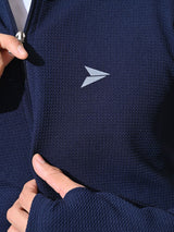 FITINC Sunscreen Jacket with Thumb Hole & Coolrush Technology - Navy Blue