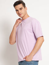 FITINC Drop-Shoulder Oversized Lavender T-Shirt