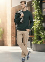 Ultra-Warm Fleece Sweatshirt - Bottle Green