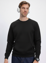 Ultra-Warm Fleece Sweatshirt - Black