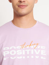 FITINC Positive Graphic Lavender Cotton T-Shirt