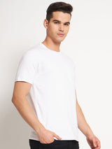 FITINC Premium Cotton Classic Fit White T-Shirt