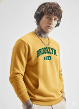 Ultra-Warm Fleece Sweatshirt - Mustard - Brooklynusa