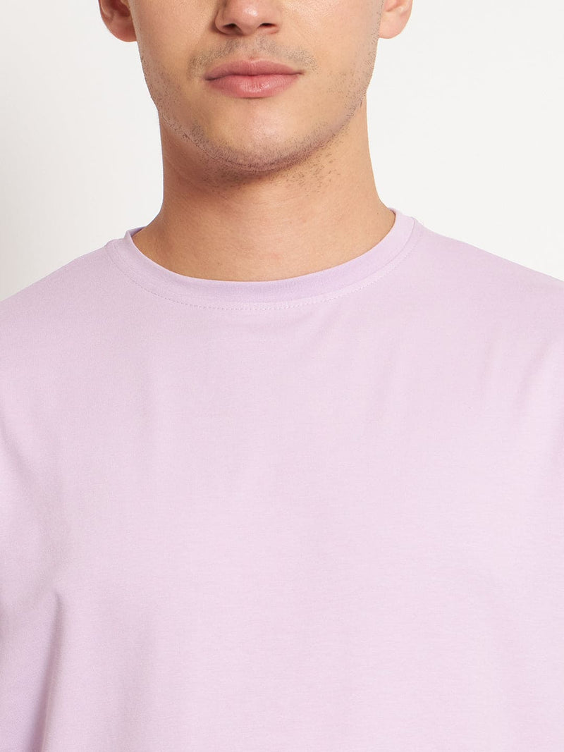 FITINC Drop-Shoulder Oversized Lavender T-Shirt