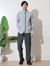 FITINC Sunscreen Jacket with Thumb Hole & Coolrush Technology - Light Grey