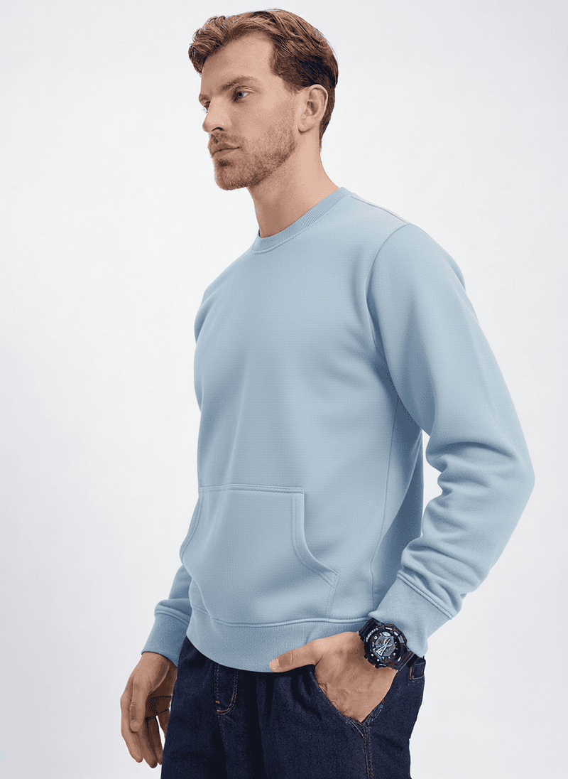 Ultra-Warm Fleece Sweatshirt - Sky Blue