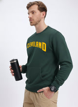 Ultra-Warm Fleece Sweatshirt - Bottle Green - Cleveland