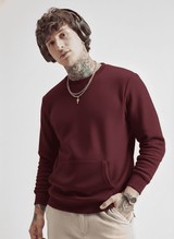 Ultra-Warm Fleece Sweatshirt - Wine