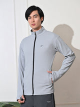FITINC Sunscreen Jacket with Thumb Hole & Coolrush Technology - Light Grey