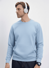 Ultra-Warm Fleece Sweatshirt - Sky Blue