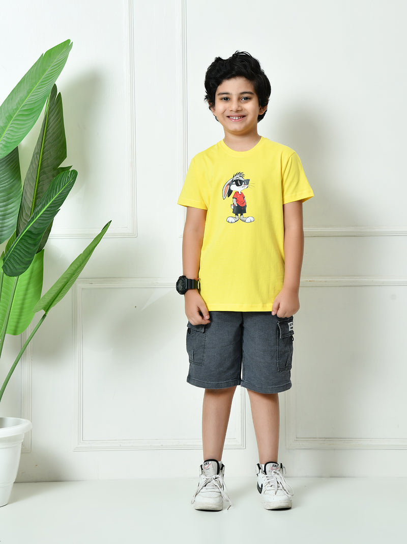Graphic Print Cotton T-Shirts - (Pack of 2)