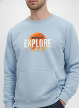 Ultra-Warm Fleece Sweatshirt - Sky Blue - Explore