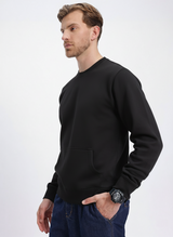 Ultra-Warm Fleece Sweatshirt - Black