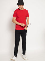 FITINC Premium Cotton Classic Fit Red T-Shirt