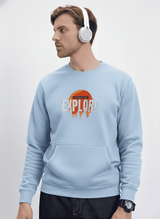 Ultra-Warm Fleece Sweatshirt - Sky Blue - Explore