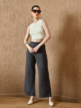 Women's Signature Cotton Flared Pant - Charcoal