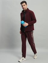 FITINC Sports Jacket for Men with Two Hidden Zipper Pockets - Wine