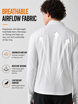 FITINC Airflow Sunscreen Jacket for Men - White