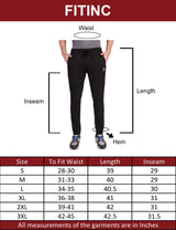 Fitinc Black Trackpant with Concealed Zipper Pockets