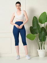 Pocket-Ready Classic Blue Training Capri