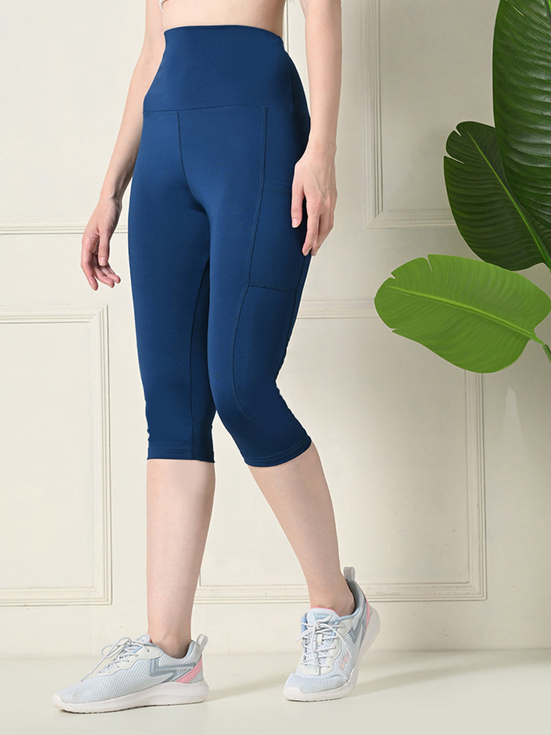 Pocket-Ready Classic Blue Training Capri