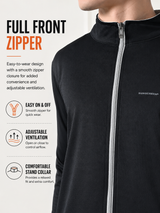 FITINC Airflow Sunscreen Jacket for Men - Black