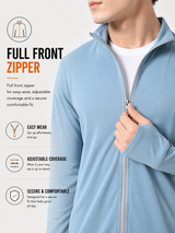 FITINC Airflow Sunscreen Jacket for Men - Sky Blue