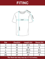 FITINC Cotton Crew Neck Regular Fit Teal T-Shirt for Men