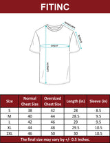 FITINC White Cotton Oversized Drop Shoulder T-Shirt for Men