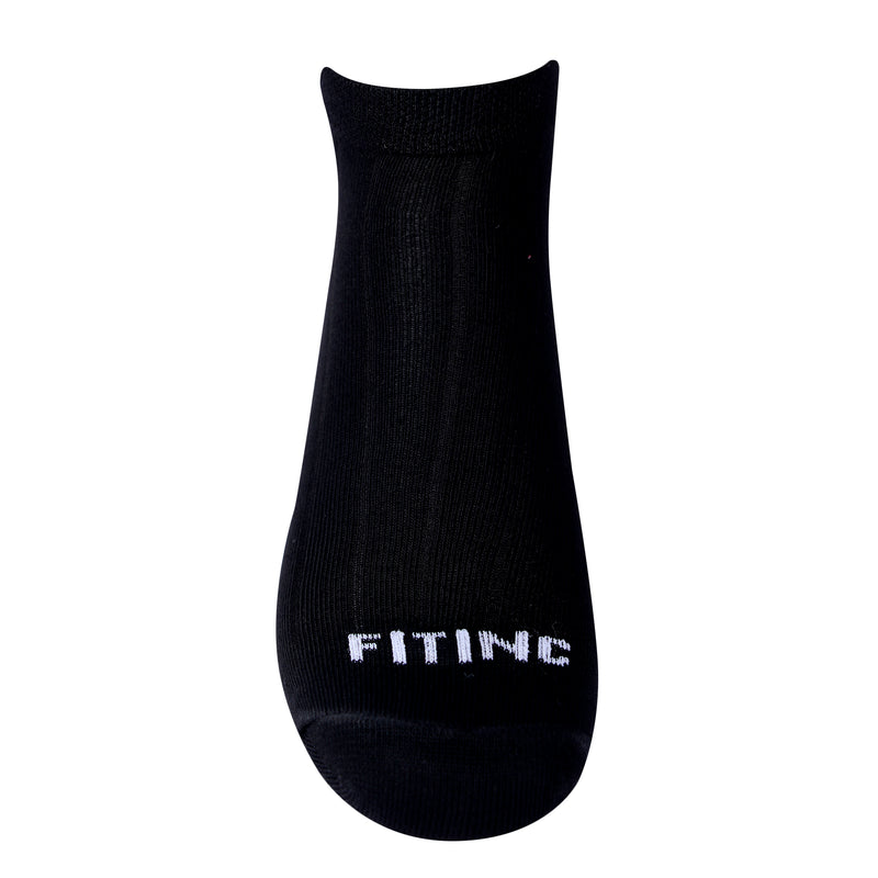 Unisex Cotton Ankle Socks (Black, Free Size)