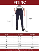 Fitinc NS Lycra Regular fit Track Pants with Zipper Pockets