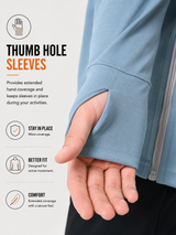 FITINC Airflow Sunscreen Jacket for Men - Sky Blue