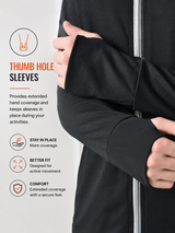 FITINC Airflow Sunscreen Jacket for Men - Black