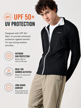 FITINC Airflow Sunscreen Jacket for Men - Black