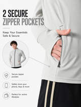 FITINC Airflow Sunscreen Jacket for Men - Light Grey