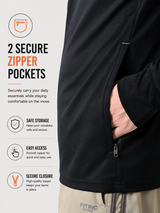 FITINC Airflow Sunscreen Jacket for Men - Black