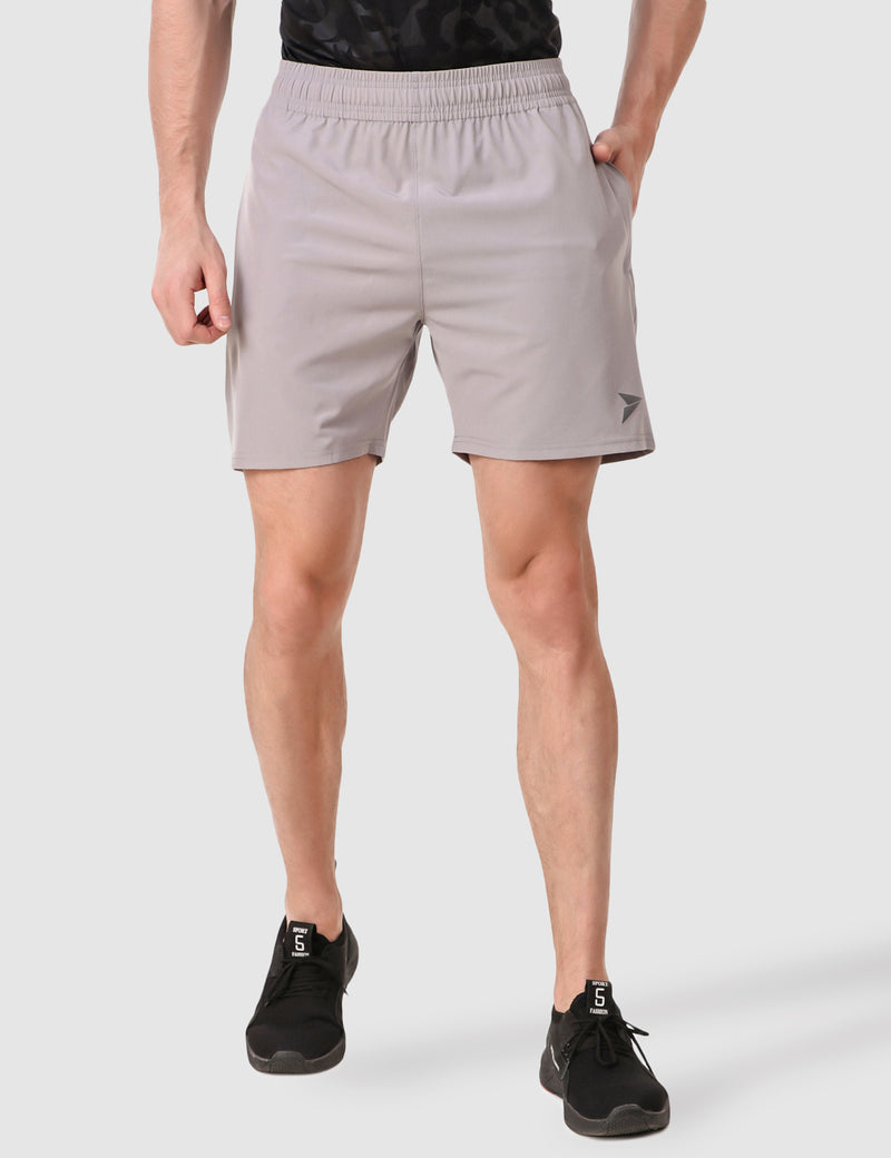Versatile Comfort Shorts with Smart Pockets – Light Grey – FITINC