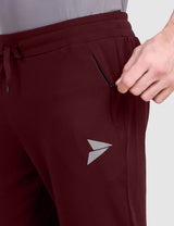Fitinc Maroon Trackpant with Concealed Zipper Pockets - FITINC