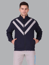 Fitinc Sports & Casual Navy Blue Jacket for Men with Zipper Pockets - FITINC