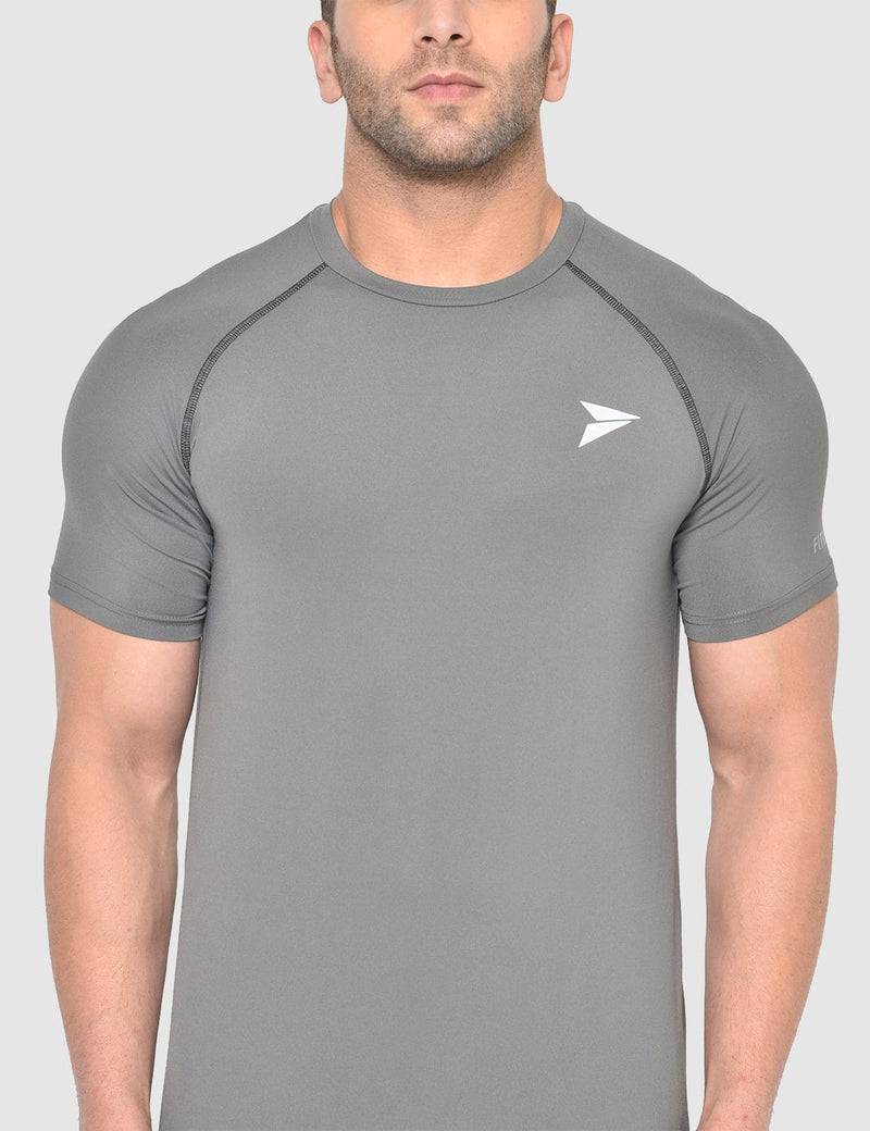 Fitinc Gymwear Grey T-shirt for Men - FITINC
